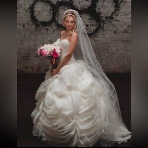Wedding Dress with custom beading, sweetheart heart, corset top